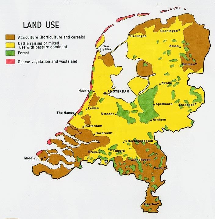 mapa Holandii lasu
