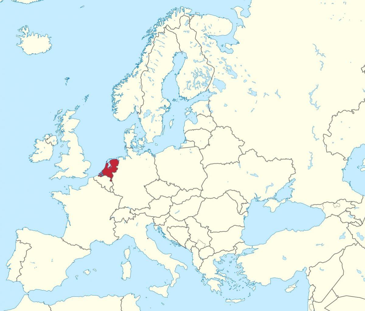 mapa Europy Holandia