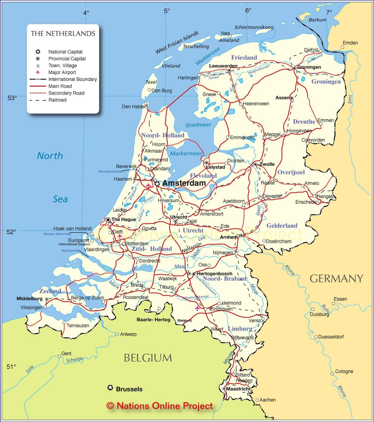 mapa Holandii Holandia