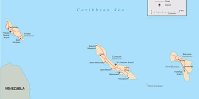 Mapa antyle Holenderskie