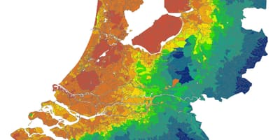 Holandia klimatycznej mapie