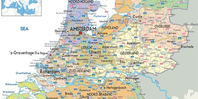 Holandia Holandia mapa