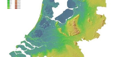 Fizyczna mapa Holandii