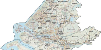 Mapa Południowej Holandii
